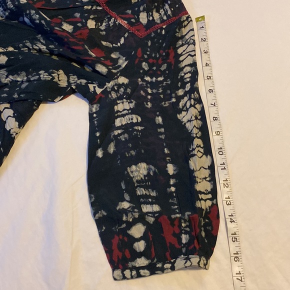 ba&sh Ilda Tye Dye Dress Navy with Red trim adorable style roomy fit - Picture 12 of 13